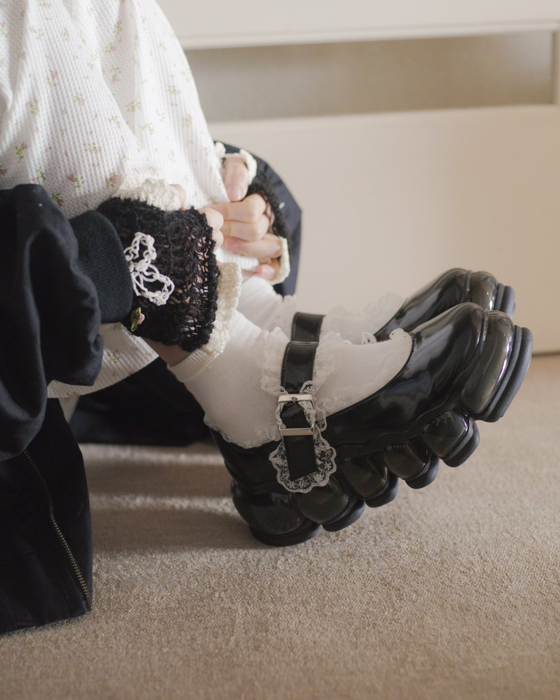 New Jewelry Mary Jane Lace / Black | MIKIOSAKABE & JennyFax