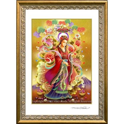 吉祥天 開運絵 仏画 ジクレー版画 スピリチュアル SS～Mサイズ – 癒し