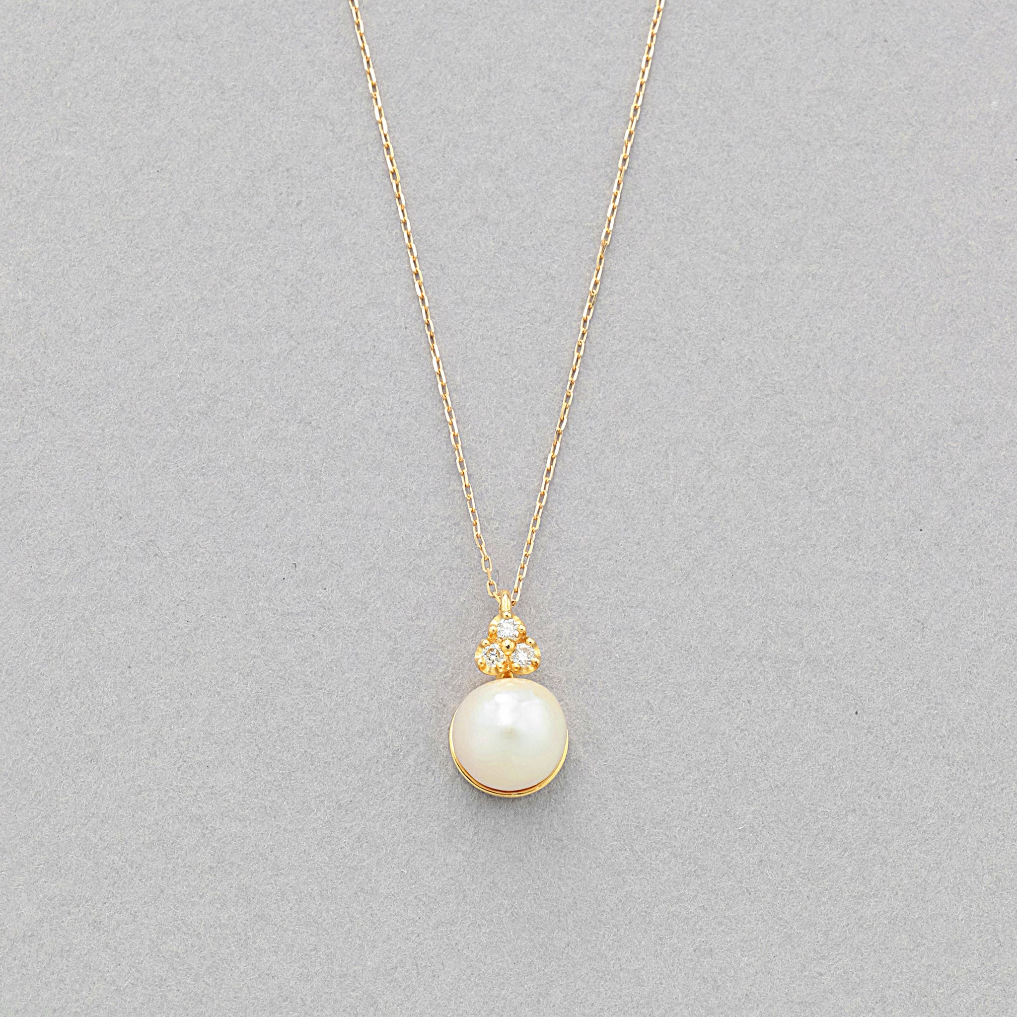 6月誕生石 K10 イエローゴールド あこや真珠 ネックレス – Milluflora