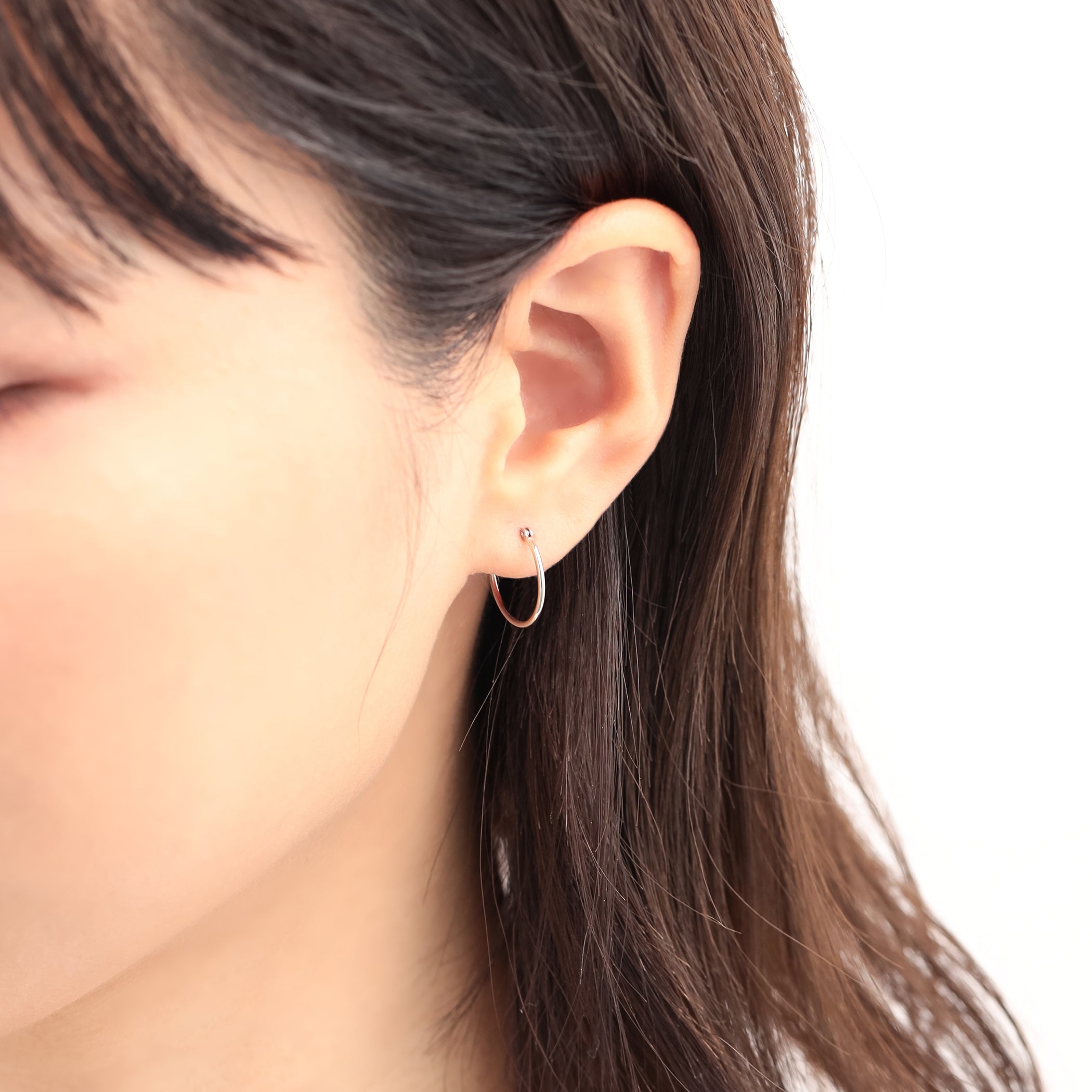 プラチナ フープ ピアス（16mm） – Milluflora | ミルフローラ