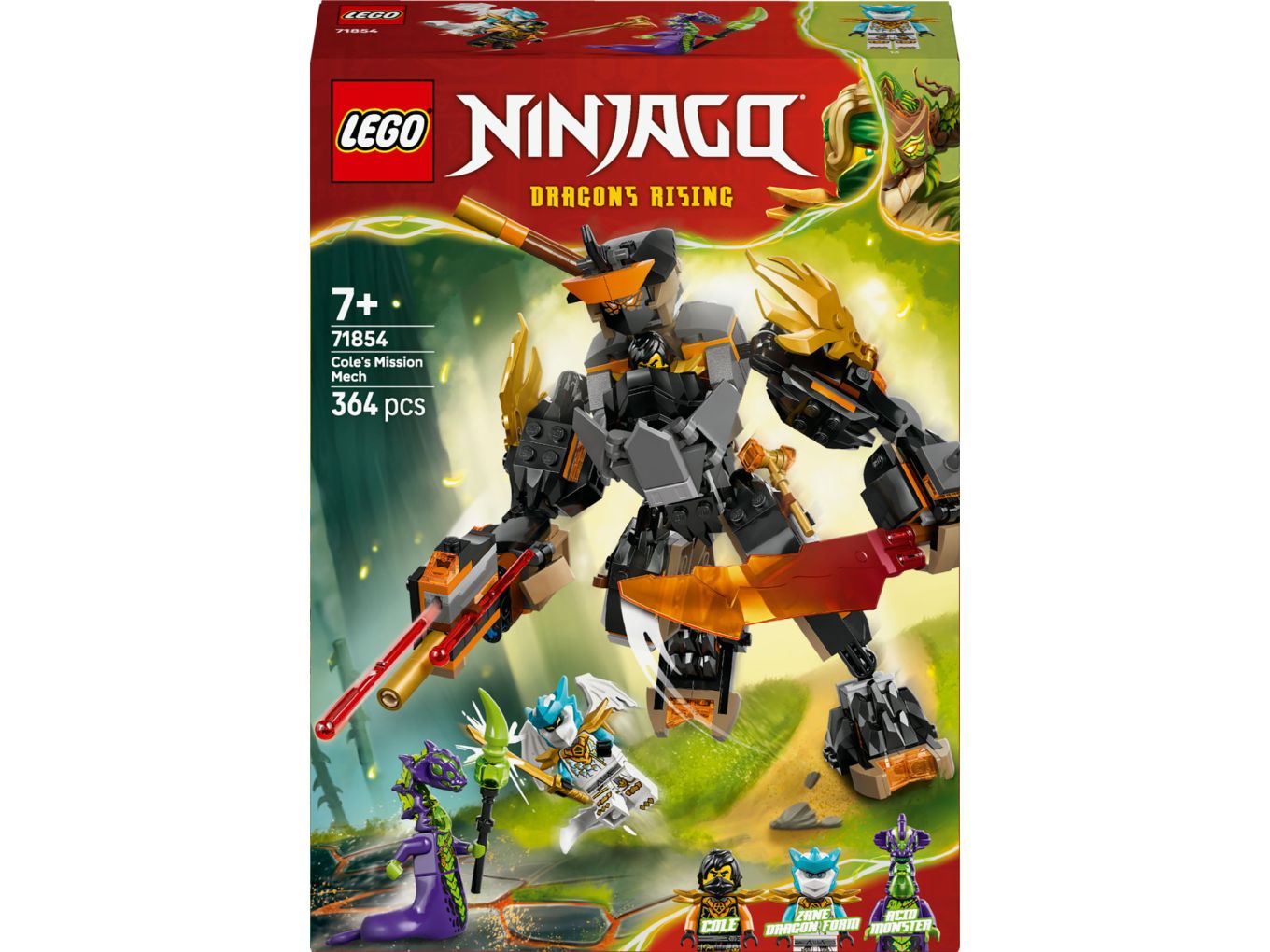 LEGO Ninjago 71854 Cole's missiemecha en draak Zane