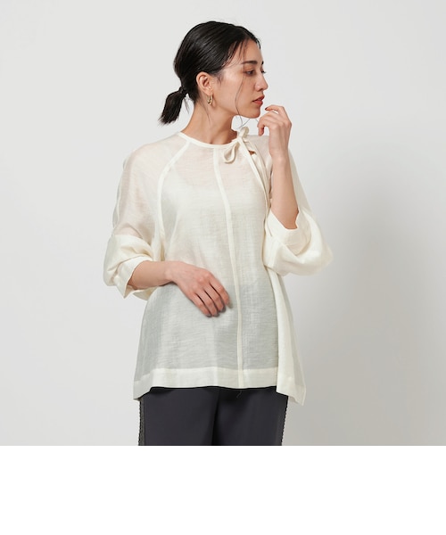 キュプラ リボンタイノーカラーブラウス｜ユナイテッドアローズ