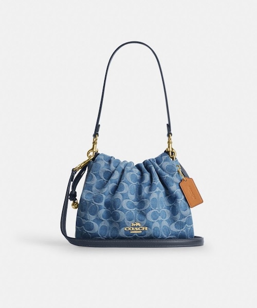 公式】フェイ ドローストリング バッグ・シグネチャー デニム｜コーチ