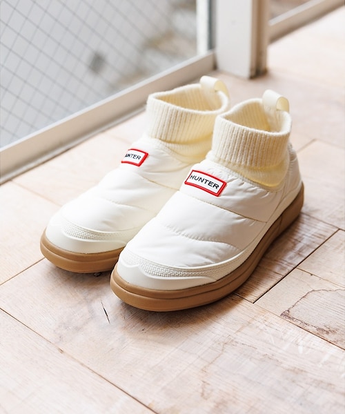 HUNTER/ハンター】イン/アウト ニッティド カフ スリッパ― ブーツ/K