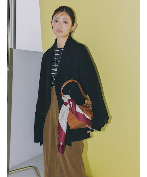 woolコクーンシルエットピーコート｜ミラオーウェンの通販｜&mall