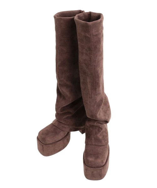 ルーズフレアカバーフィットブーツ｜エモダの通販｜&mall（アンド