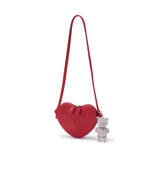 チャームつきハートポシェット｜プティマインの通販｜&mall（アンド