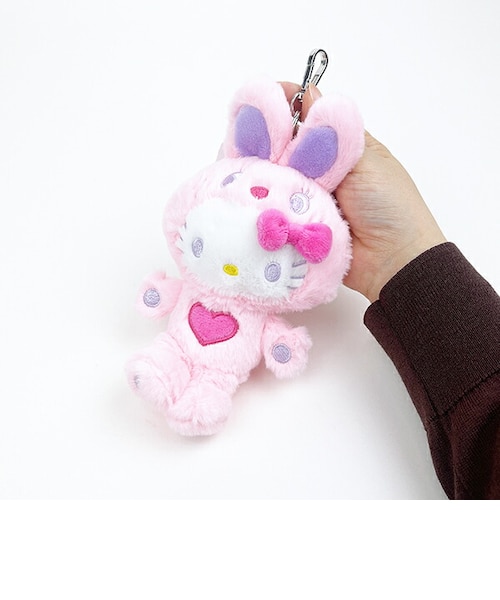 サンリオ ハローキティ マスコット カラフルバニー ピンク ぬいぐるみ