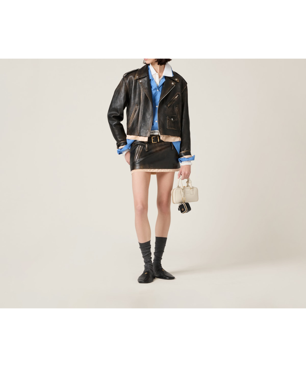 MIU MIU/ミュウミュウ通販 | ナッパレザー バイカージャケット【送料
