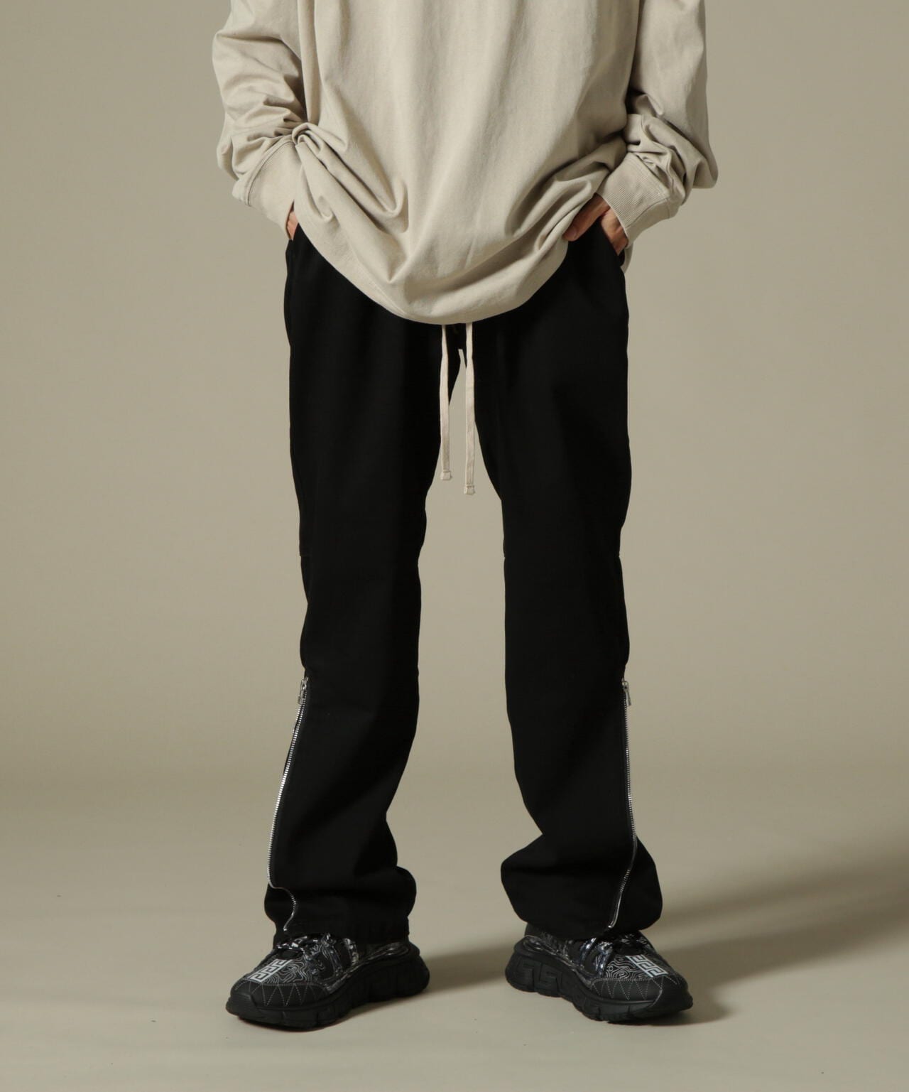 Dankeschon/ダンケシェーン/TCBLK OUTZIP PANTS/TCブラックアウト