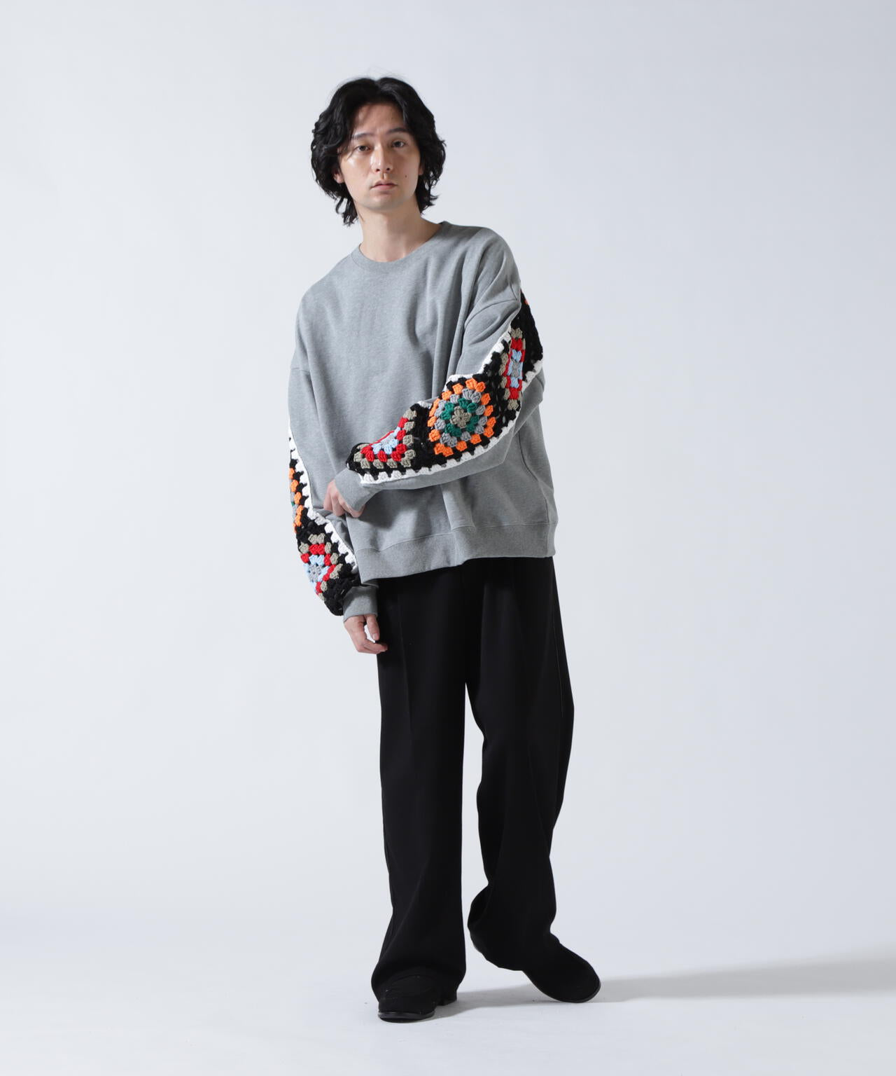 DISCOVERED(ディスカバード) 別注 CROCHET SLEEVE SWEAT | B'2nd（ビー