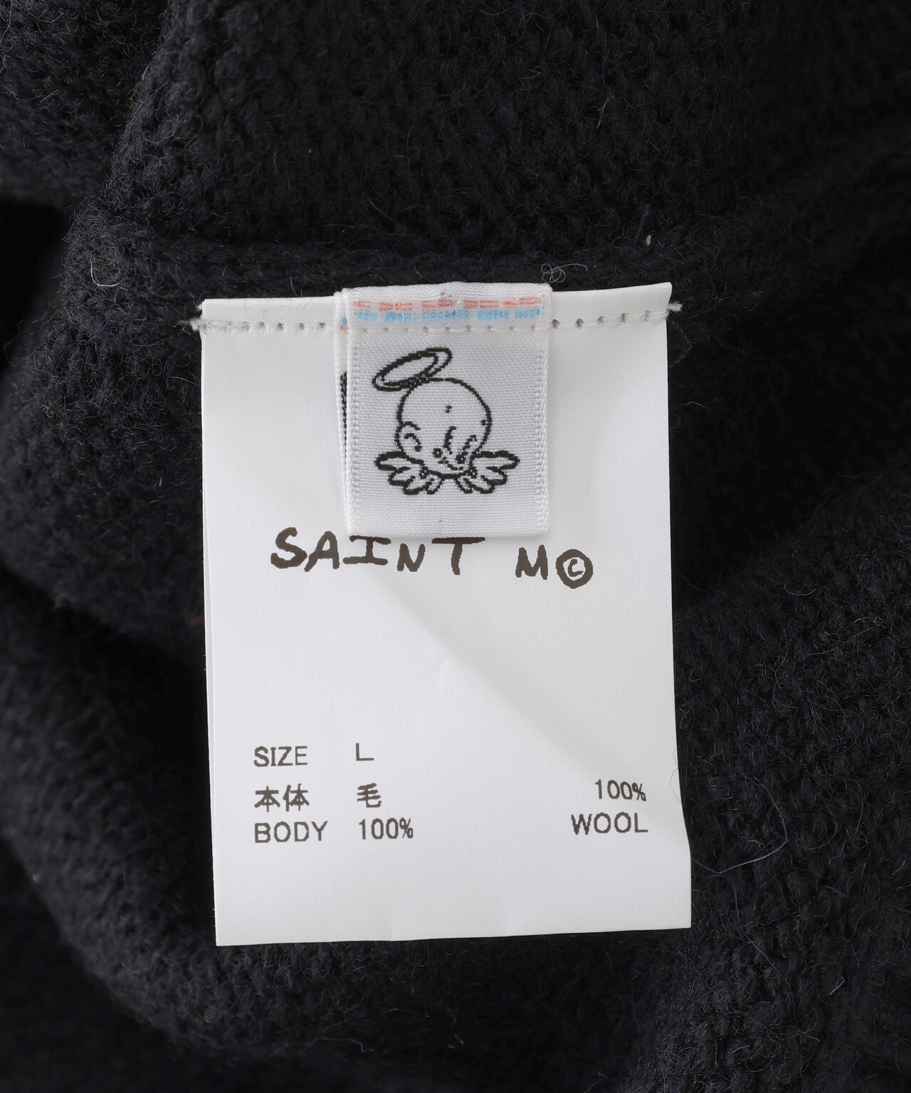 SAINT MICHAEL/セントマイケル/KLF CREW NEECK KNIT/KLF/BLACK | ROYAL