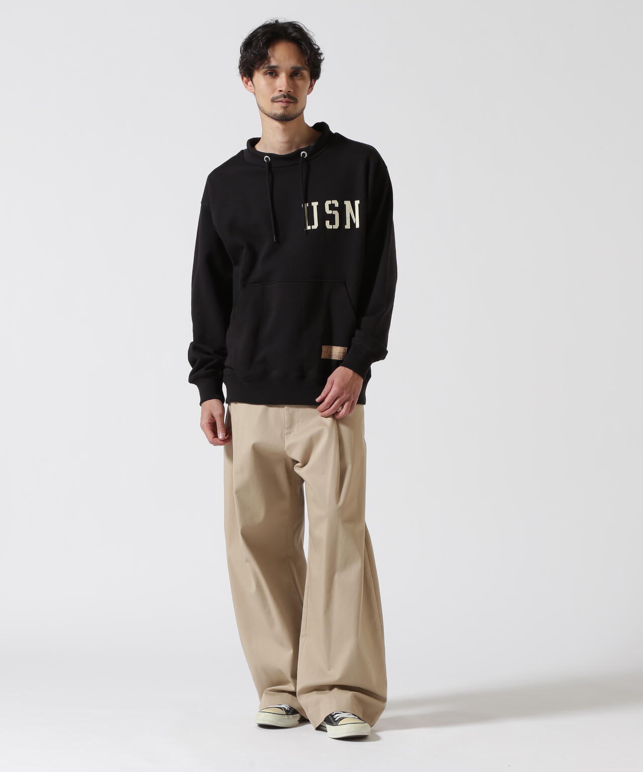 直営店限定》US.NAVY MOCK NECK SWEAT / モックネックスウェット