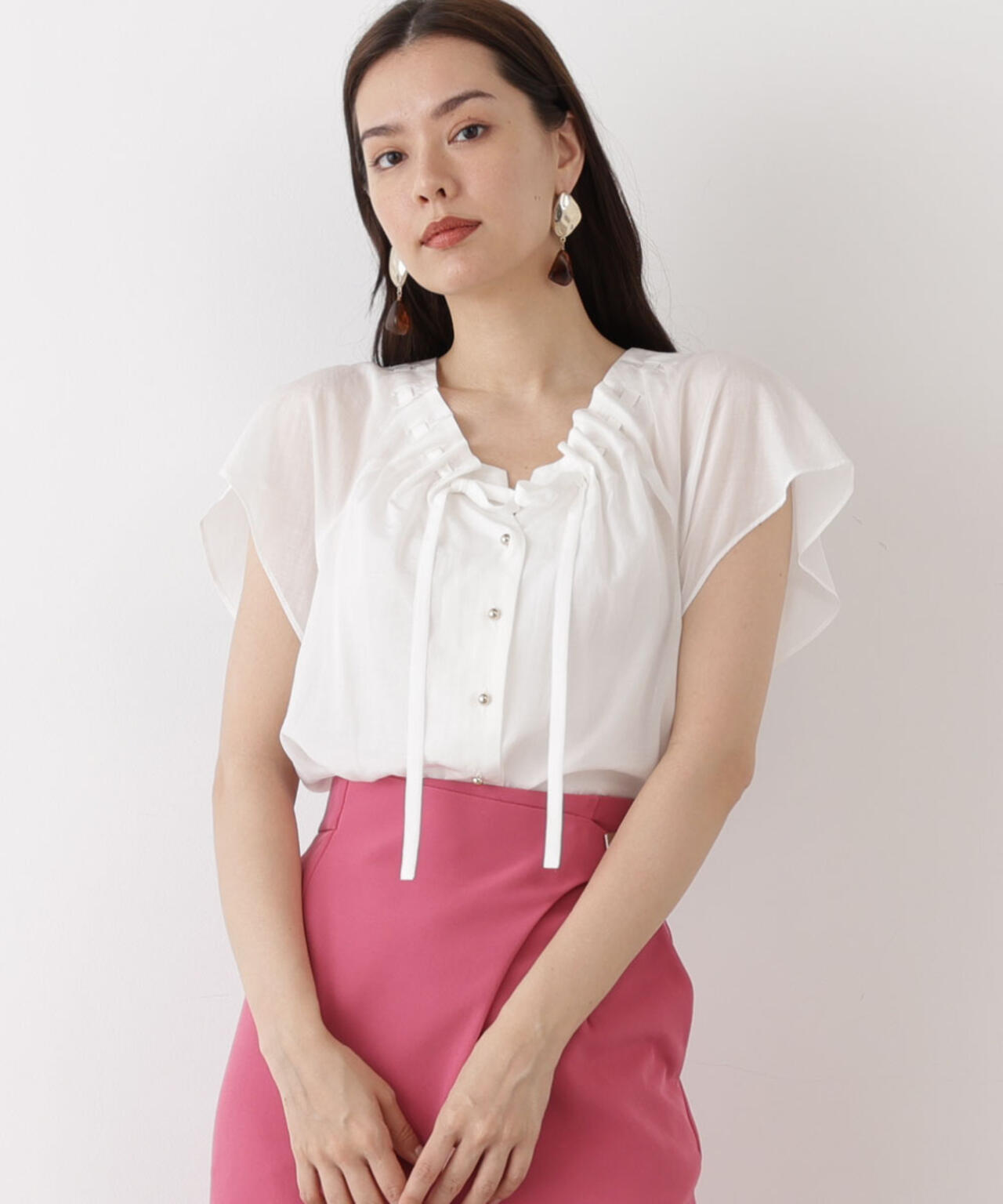 ギャザーネックブラウス | PINKY&DIANNE（ピンキー&ダイアン