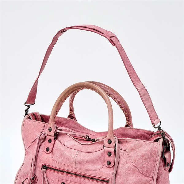 BALENCIAGA シティ ミディアム ショルダーバッグ ピンク ブラック