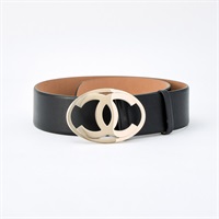 CHANEL ココマーク ベルト 75/30 ブラック ゴールド ベジタブル