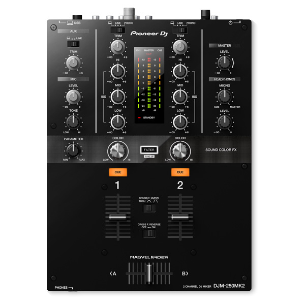 Pioneer / DJM-250mk2】スクラッチ、ミックスも完璧に！上位機種の基本