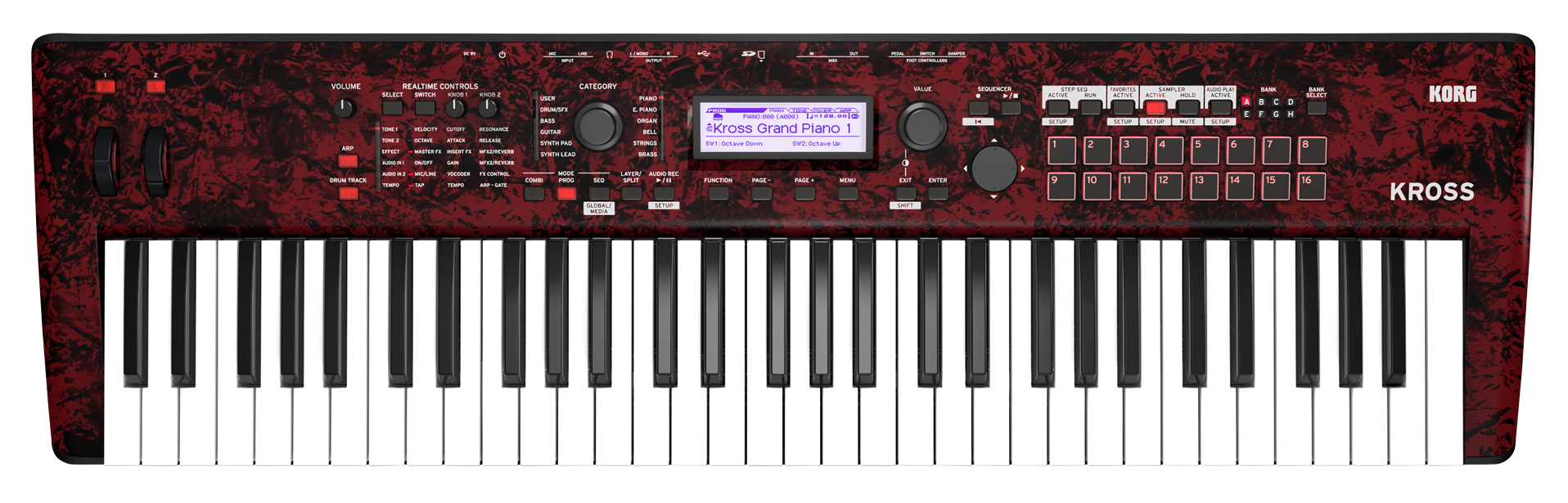 限定1台】人気シンセKROSS2の限定カラーレッド・マーブルお値打ち