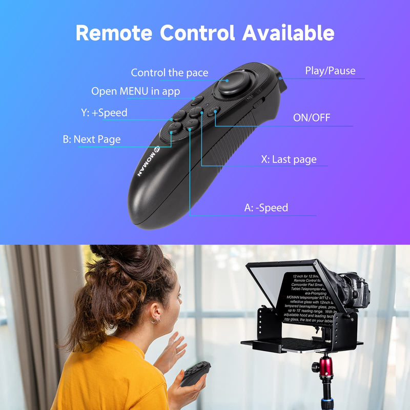 Best Professional Teleprompter for Video Moman MT12 | Moman