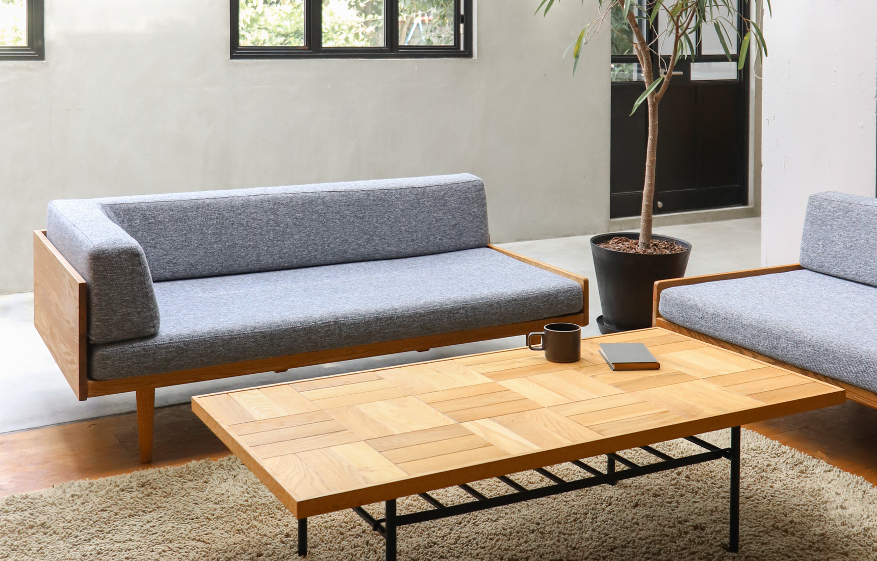 nmti.様用 モモナチュラル デイソファのオットマンM MOMO NATURAL