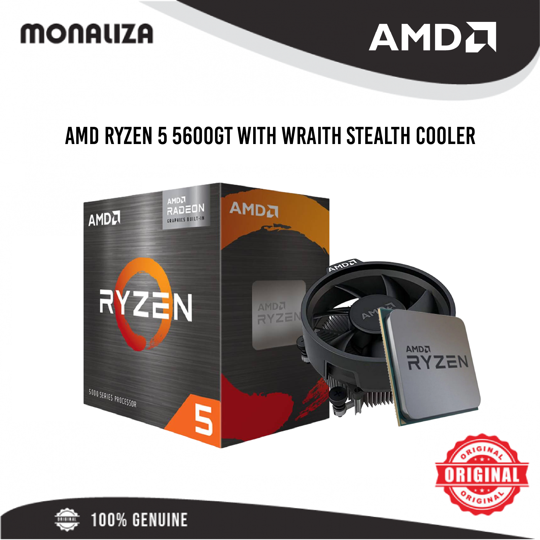 AMD Ryzen 5 5600GT with Wraith Stealth Cooler -