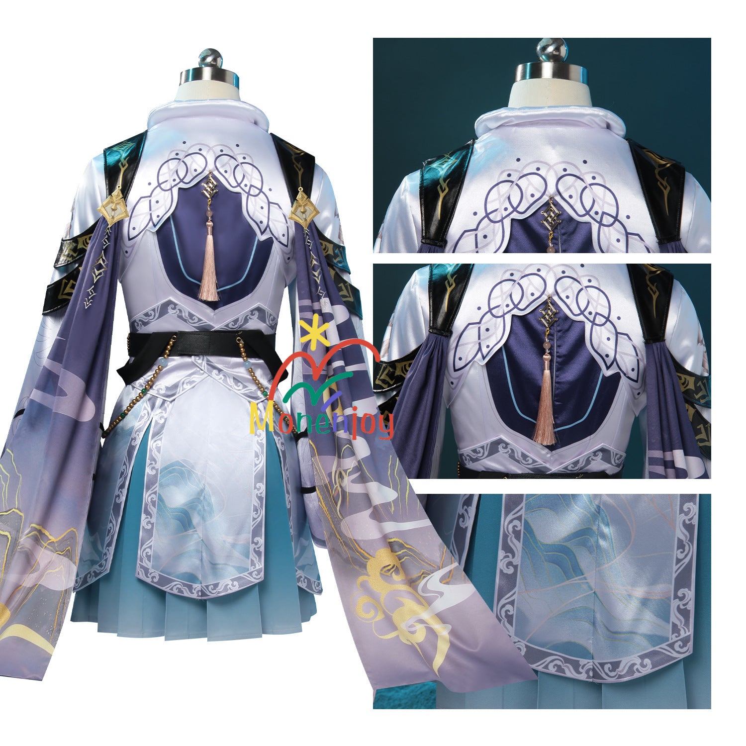 Monenjoy 恋と深空 流雲の風 コスプレ衣装 レイ・九黎の司命日常 戦闘