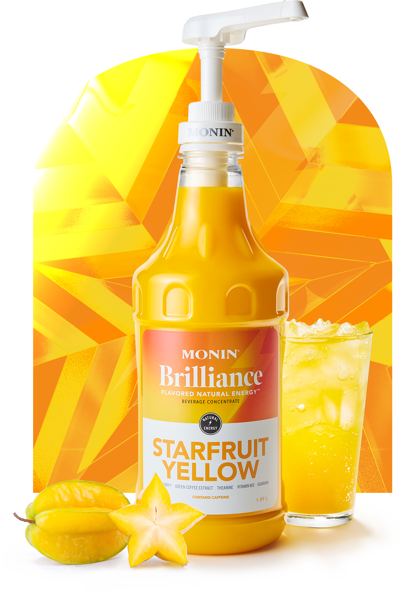 Monin Brilliance Starfruit Yellow–Natural Energy - Monin US