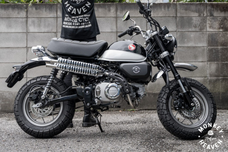 音比較】モンキー125にSP武川スクランブラーマフラーを装着！見た目