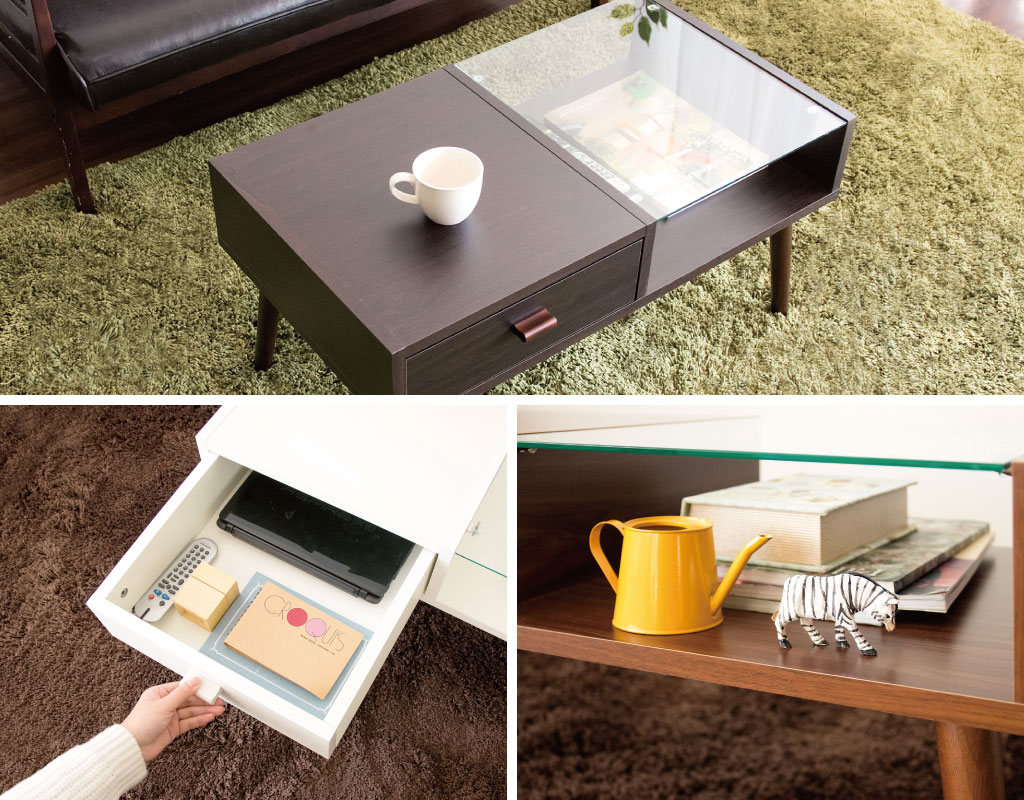 引き出し付きディスプレイテーブル | インテリア雑貨・テーブル | モノ