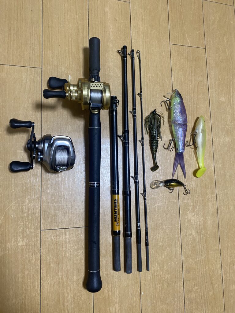 成熟ジャンル・バス釣りで、モンキス製マルチピースロッドをアジャスト