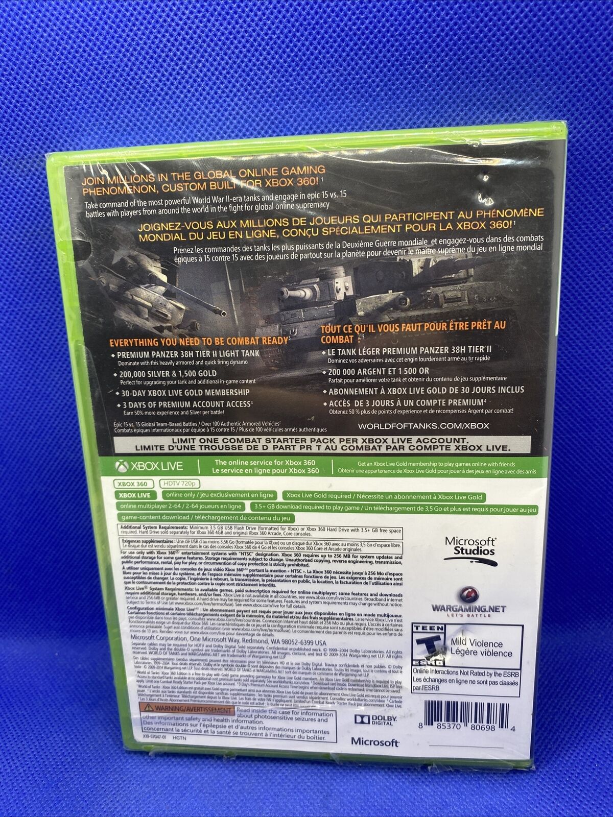 NEW! World of Tanks Xbox 360 Edition (Xbox 360, 2014) Factory