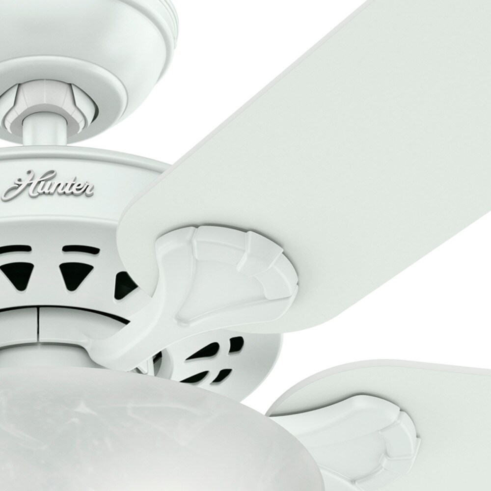 Hunter Waldon 52-in White Indoor Ceiling Fan with Light (5-Blade