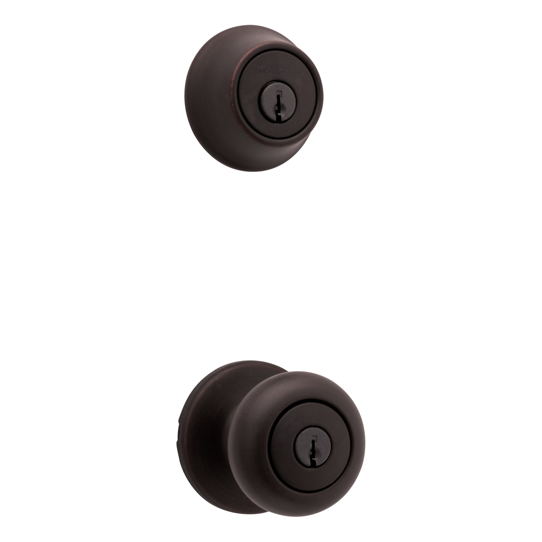 Kwikset Cove Venetian bronze Exterior Single-Cylinder Deadbolt and
