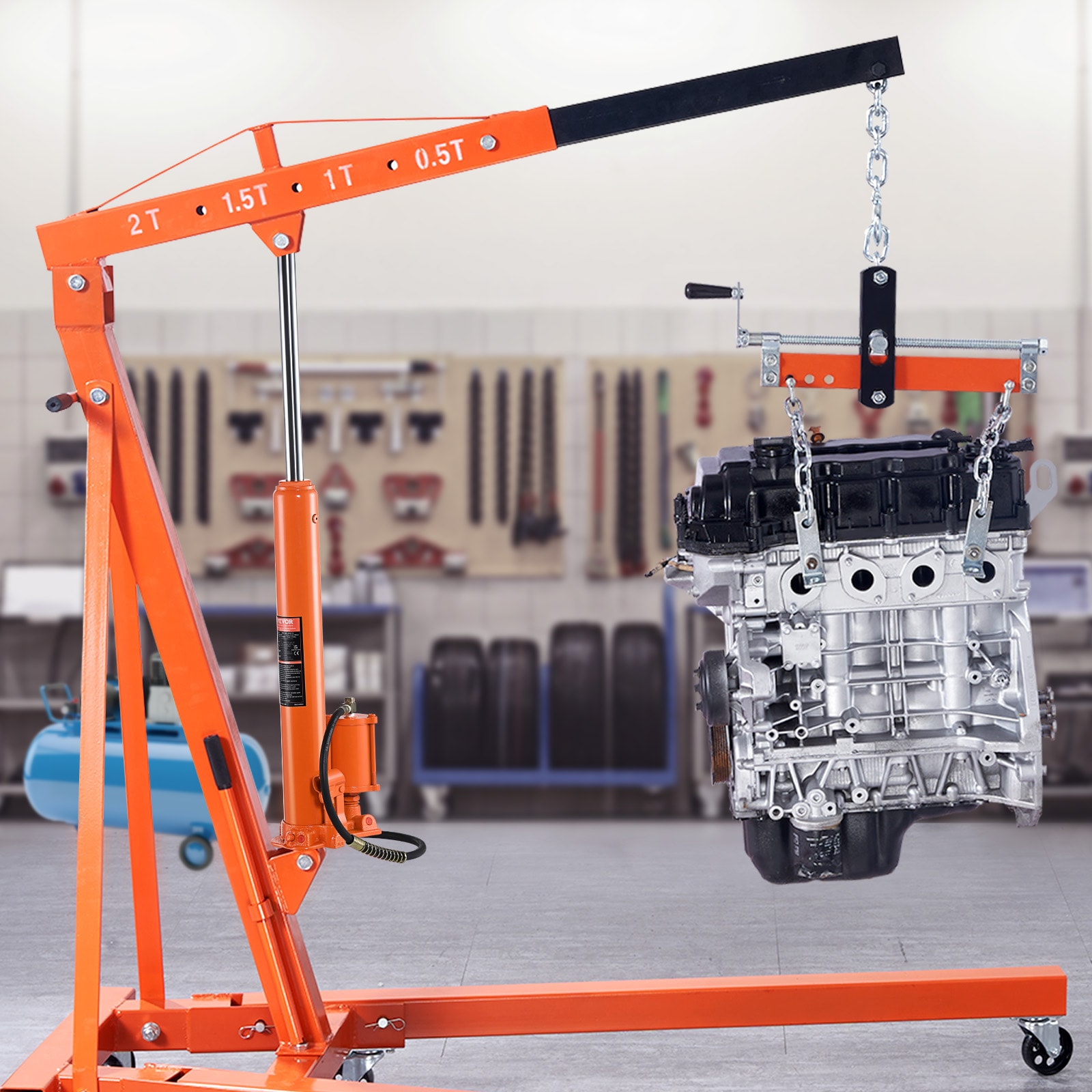 VEVOR Orange 8-Ton Steel Hydraulic Jack Kit ZZSQJDUXJ8TD0RVEZV0 at