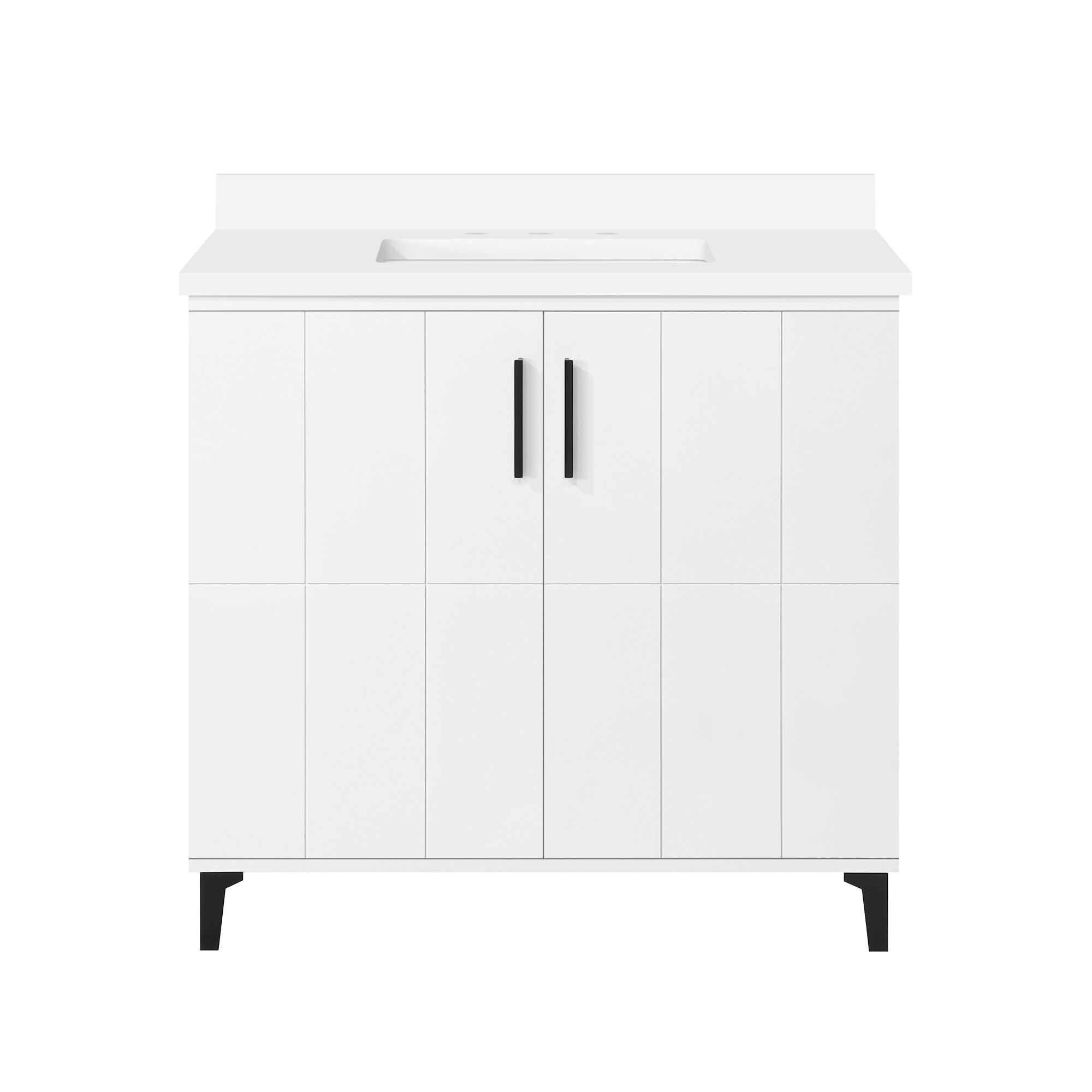 OVE Decors Zenia 36-in Pure white Undermount Single Sink Bathroom