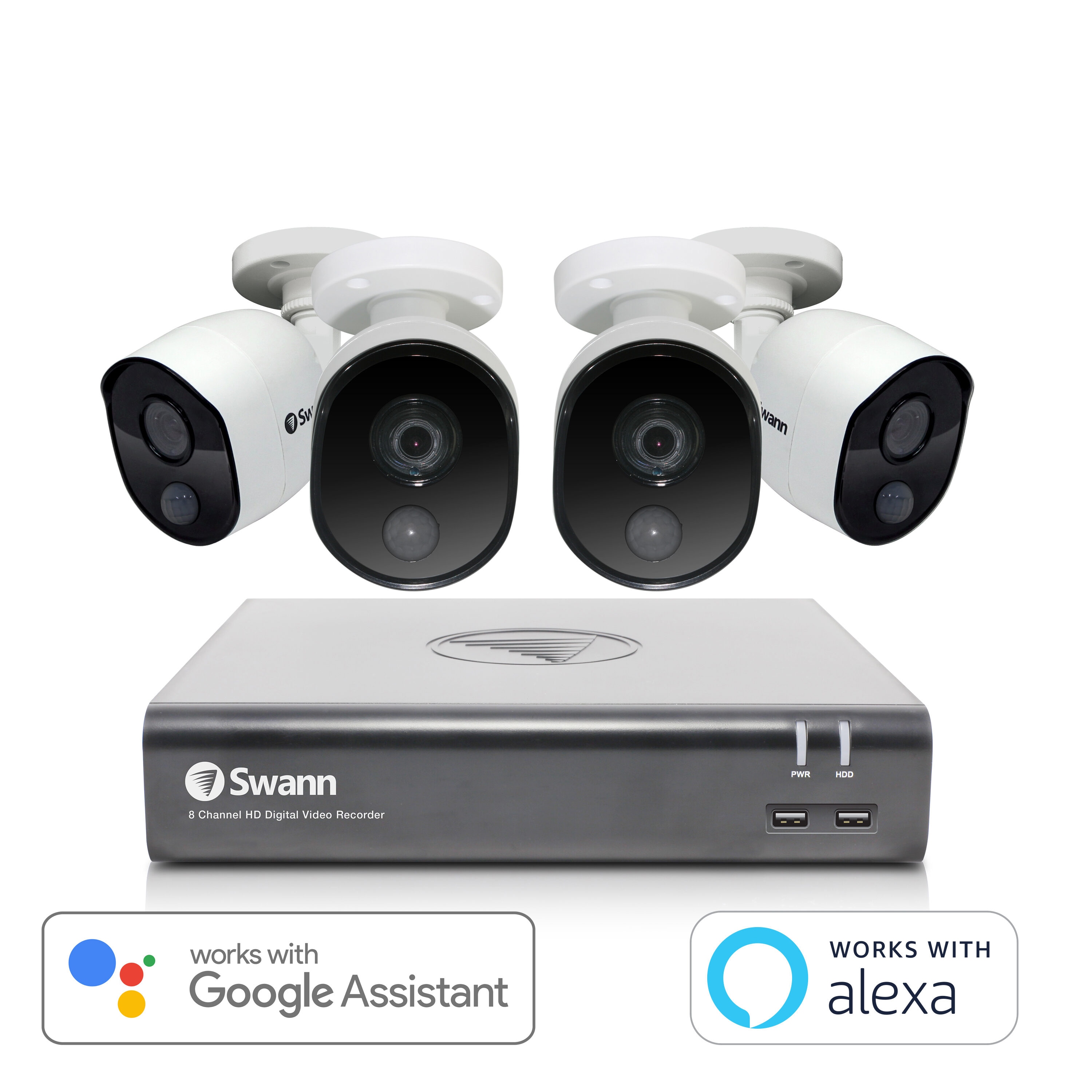 Swann 4 Camera 8 Channel 1080P Full Hd Dvr Security System SWDVK