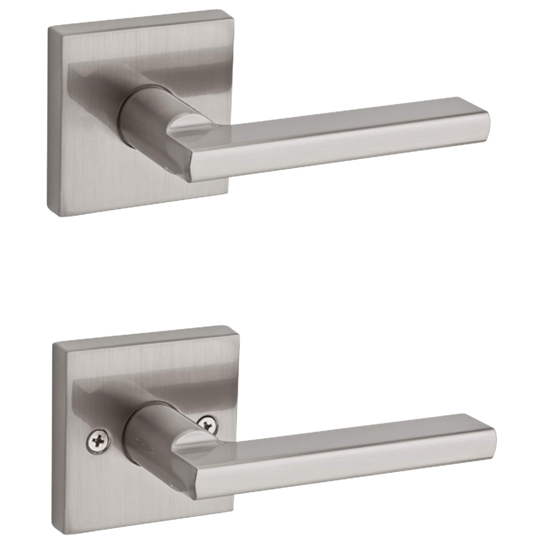 Kwikset Signature Series Halifax Square Satin nickel Interior Hall