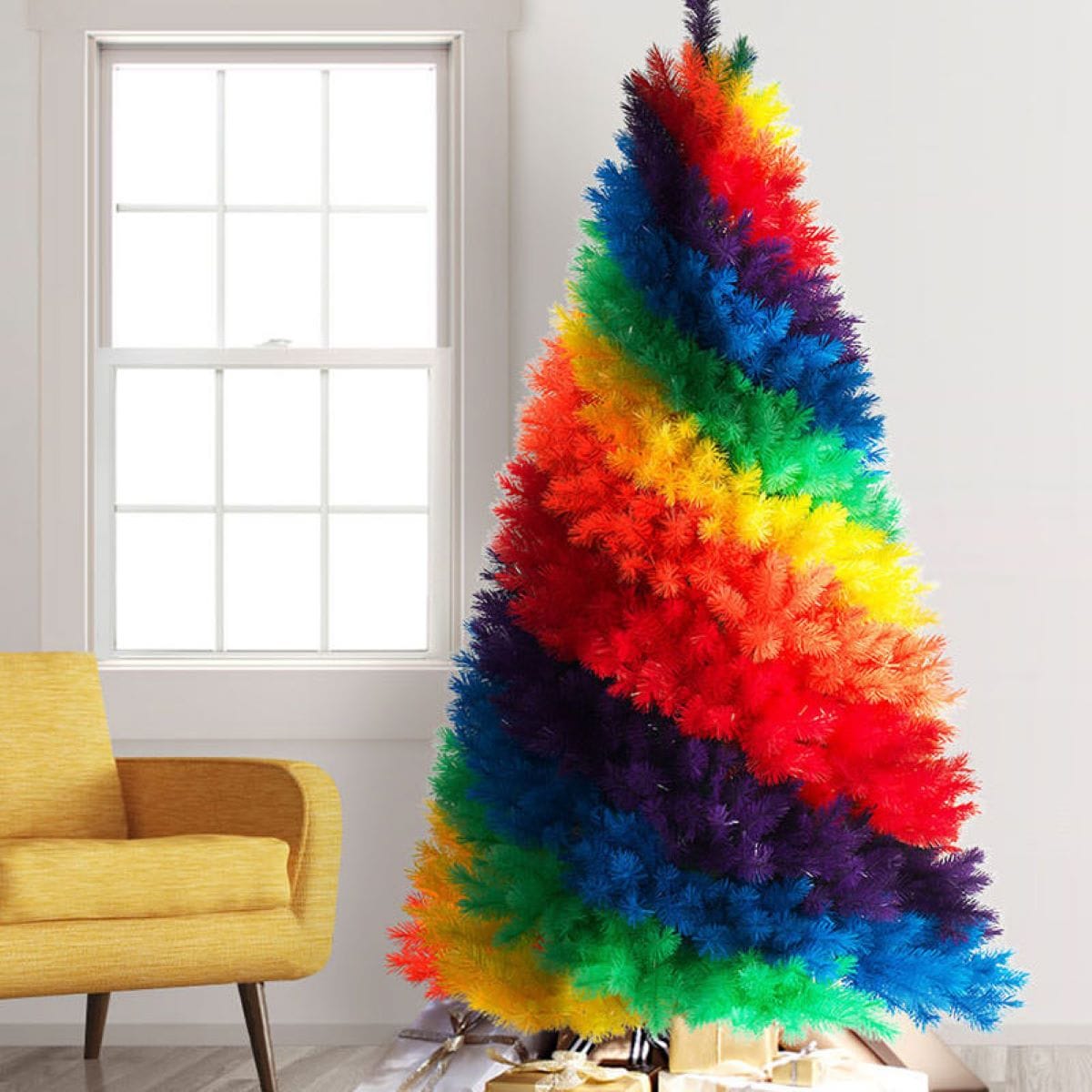 Treetopia 7-ft Spruce Assorted Artificial Christmas Tree with LED