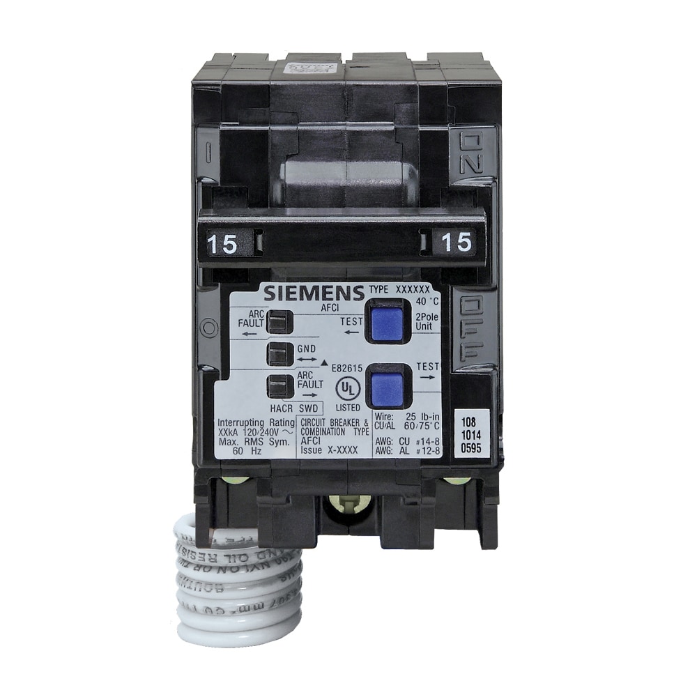 Siemens QAF 15-amp 2-Pole Combination Arc Fault Circuit Breaker