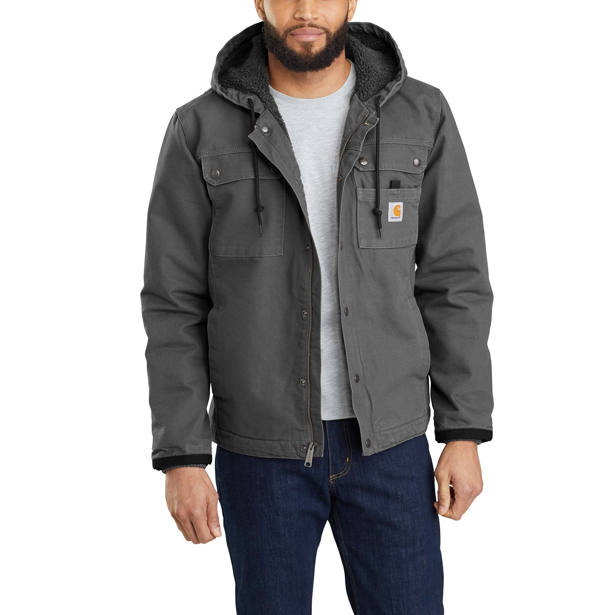 Carhartt Men's Gravel Medium Weight Woven Hooded Insulated Work