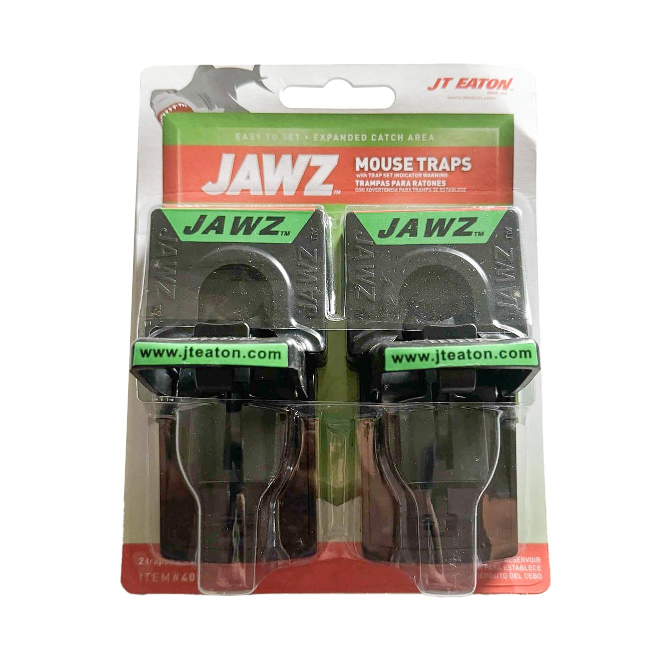 JT Eaton 409 Jawz Indoor Plastic Mouse Traps - 12-Pack Easy Set No
