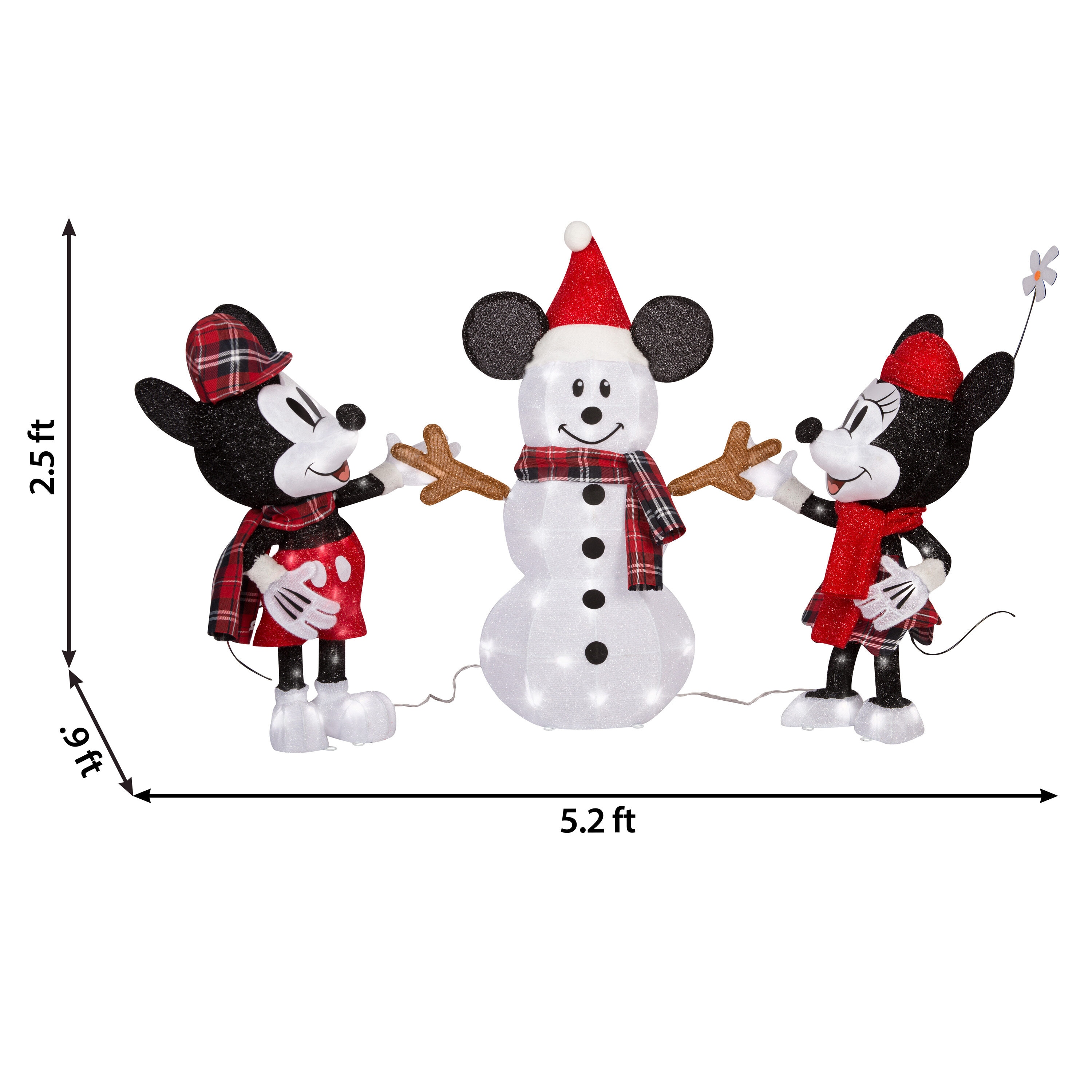 Disney Mickey and Minnie 30.98-in Freestanding Mouse Yard