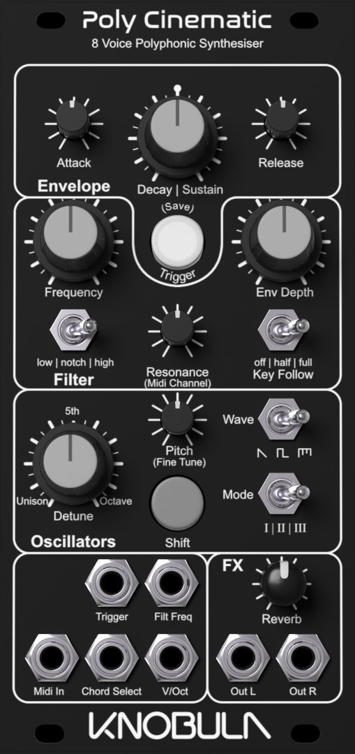 Knobula Poly Cinematic [Dark Mode] - Eurorack Module on ModularGrid