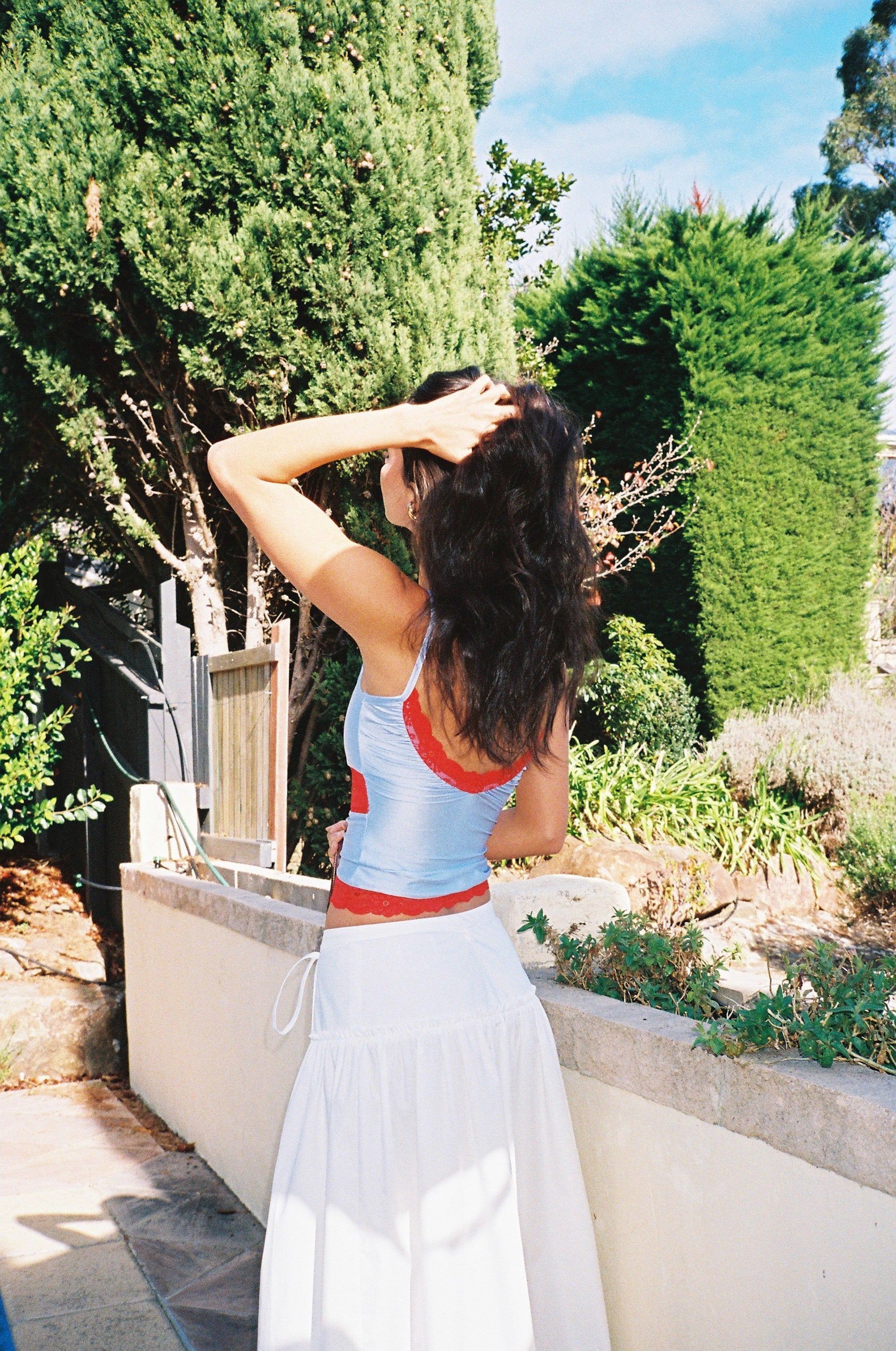 Flora Lace Cami - Azure Rose – Mode Mischief Studios