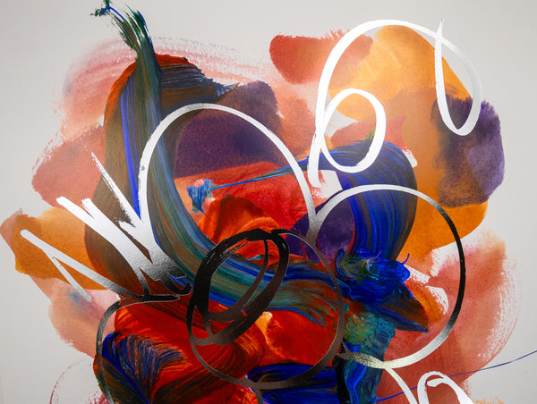 Jeff Koons 2019 Flower Drawing Signed Screenprint Edition of 50