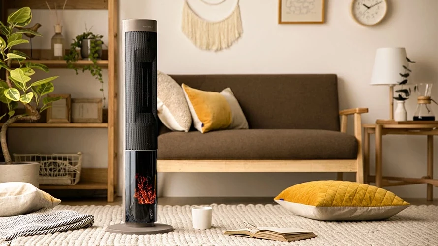 暖炉調照明付き セラミックファンヒーター｜モダンデコ公式