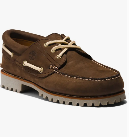 Timberland AUTHENTIC HANDSEWN BOAT SHOE Men's - DARK BROWN NUBUCK