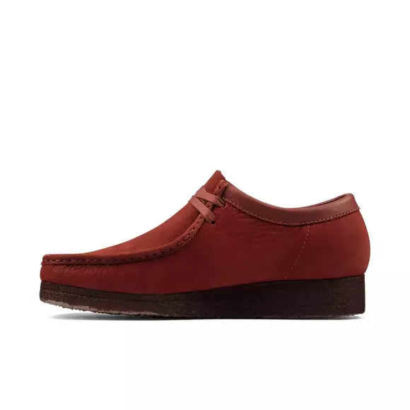 Clark's WALLABEE BOOT LOW NUBUCK Men's BURGUNDY – Moesports