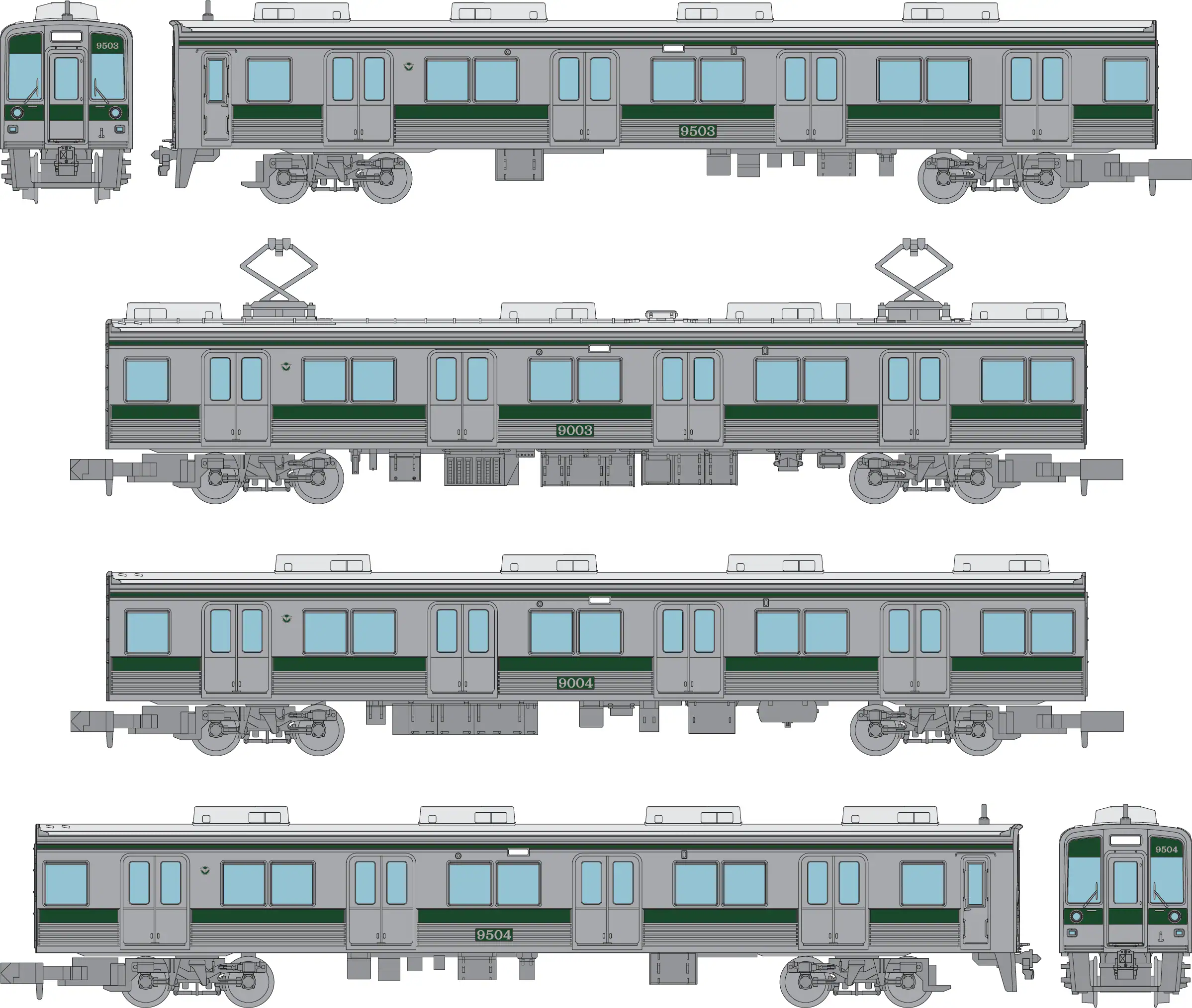 鉄コレ】南海電鉄9000系（旧塗装•緑帯）2025年3月発売 | モケイテツ