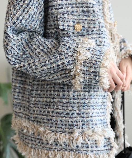 Jasmine】オーバーサイズの抜け感がオシャレツイードジャケット